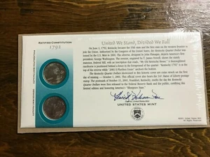 2001 KENTUCKY P & D OFFICIAL US MINT STATEHOOD QUARTERS Q24 FRIST RELEASE - Picture 1 of 1
