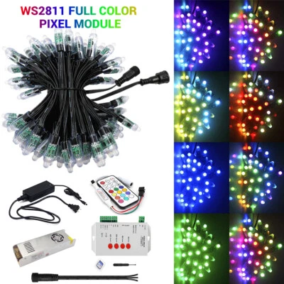 Xmas WS2811 RGB Full Color Pixels LED Module String light Chrismas Lamp Kit AU - image 1 of 4