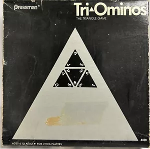 VTG TRI-Ominos Triangle Dominoes Game 1968 Pressman Complete #4420 Complete - Picture 1 of 4
