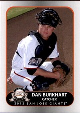 2012 San Jose Giants Grandstand 32 Dan Burkhart Cincinnati Ohio OH Baseball Card