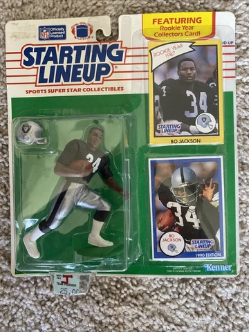 1990 NFL Starting Lineup Edition BO JACKSON LA Raiders Featuring 1987 RC/Figure Cover