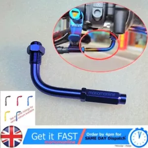 Blue Motorcycle 90 Degree Throttle Cable Adjuster Bendy Cable Guide Tensioner - Picture 1 of 4