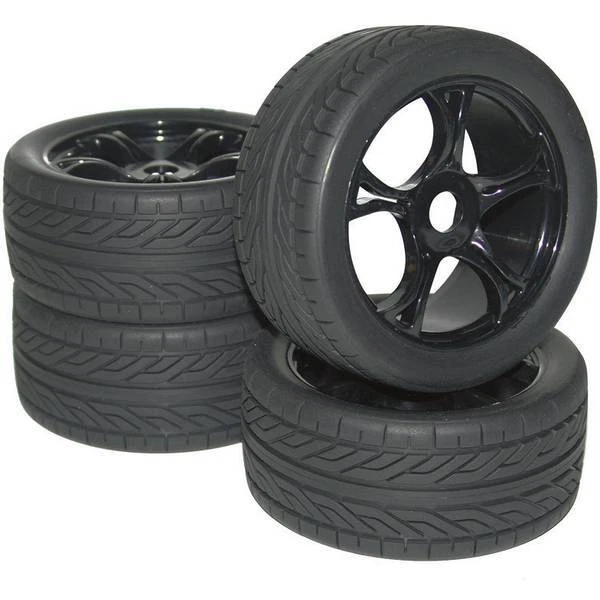 Ruote complete 1:8 buggy Reely strada 5 raggi nero 4 pz - Immagine 1 di 1