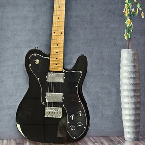 Custom Black TELE Electric Guitar Maple Fretboard Black Pickguard Solid - Picture 1 of 17