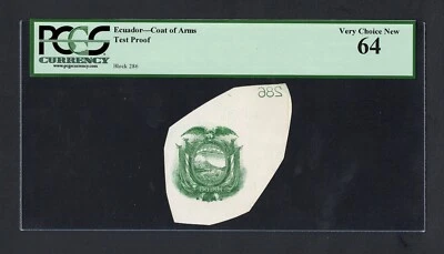 Ecuador - Cost of Arms Test Proof Vignette Unciruclated - Image 1 of 2