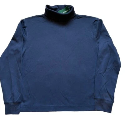 LL Bean Niños Talla S (8) Cuello Tortuga Jersey Azul Marino Camisa 100% Algodón Nuevo con Etiquetas Foto 1 de 4