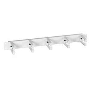 Kabelführungspanel Rangierpanel 1HE 19 Zoll Stahl Metall 5 Bügel grau RAL7035 - Photo 1/1