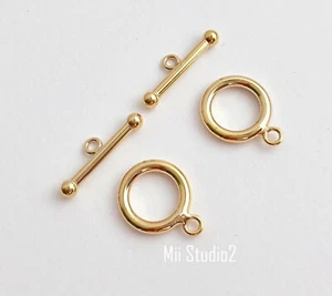 1 Set 12mm 14k Gold Filled Knebel Set T04g - Bild 1 von 2