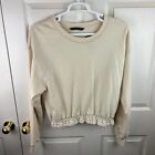 New NWT Women's Abercrombie & Fitch Ivory Sweatshirt XL Pullover
