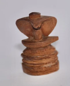 Early 20th Cent Protection Amulet Indian Carved Sandalwood Buddhist Naga Snake - Picture 1 of 4