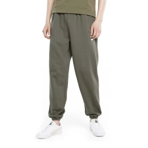 PUMA Classics Oversized Drawstring Sweatpants Mens Green Casual Athletic Bottoms - Picture 1 of 4