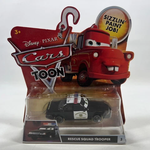 Disney Pixar Cars Toon Rescue Squad Trooper 2009 Toy Vehicle Die-Cast NIP Cover