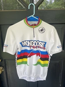 Mens Medium Mongoose Racing Short  Sleeve Shirt-Road Bike Mountain Tour BMX - Picture 1 of 5