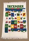 Vintage Christmas Holiday Terrycloth Dish Towel December Advent Calendar 25x16