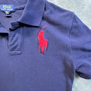 Ralph Lauren Shirt Youth Large Big Pony Polo 14/16 Short Sleeve Red Navy - Picture 1 of 7