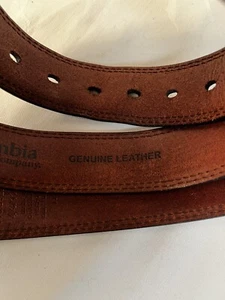 Columbia Genuine Leather Men’s Size 44 Brown Leather Belt - Picture 1 of 6
