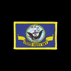 GORRA PARCHE DE GANCHO Y BUCLE DE BANDERA USN LOGOTIPO ROCKERO VETERANO USN USS REGALO VETERANO WOW - Imagen 1 de 1