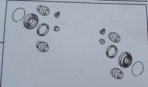 KIT DE RECONSTRUÇÃO DE PINÇA SPYDER TOYOTA 2000-2005 MR2 FABRICANTE DE EQUIPAMENTO ORIGINAL 04479-52021 FRONTAL - Imagem 1 de 1