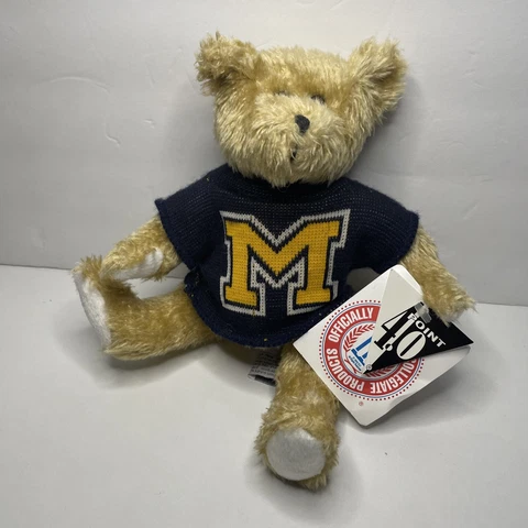 Michigan Wolverines Plush Bear Roxbury NCAA  10 inch stuffed NCAA  with tags Cover