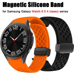Für Samsung Galaxy Watch 6/5/4 44/40mm Armband Band Magnetschnalle Silikon - Bild 1 von 26
