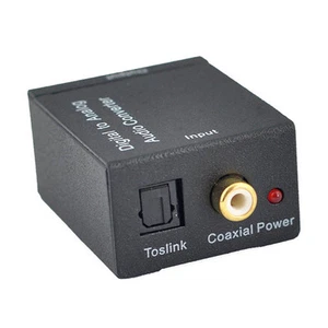 Digital Optical Toslink Signal to Analog RCA Audio Converter + AC Adapter +Cable - Picture 1 of 6