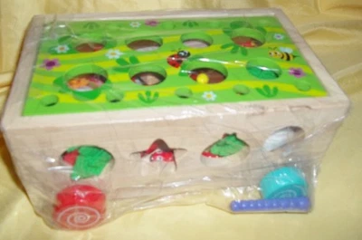 Montessori Toys For 3+ Year Wooden Shape Sorter Toy Fruit & Carrot Harvest - Image 1 of 2