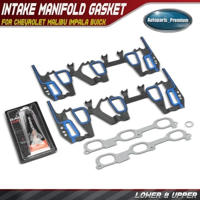 Junta de colector de admisión inferior y superior del motor para Chevrolet Malibu Impala Buick Foto 1 de 4