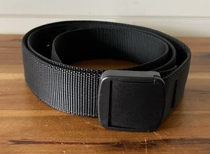 Bison Designs T Lock Nylon Web Belt Black Travel Zip Security Size L USA - Picture 1 of 6