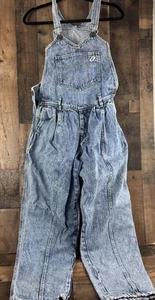 Vintage 80s Georges Marciano Guess Jeans Overalls Women's 2 Acid Wash USA Made - Picture 1 of 16