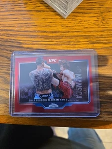 2025 Topps Chrome UFC Sharabutdin Magomedov 1/5 #12 RED Bookend - Picture 1 of 2