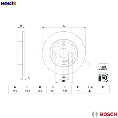 2x BRAKE DISC 0 986 479 G72 FOR MAZDA MX-5/RF/Targa/IV P5X1/P5-VPR/P5Z1 1.5L - Image 1 of 4