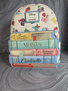 Loungefly Disney Princess Books Classics Mini Backpack New - Picture 1 of 7