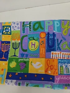 Tela Westminster Happy Hanukkah Patchwork Sello Ocasión Espíritu Libre 1,5 yardas - Imagen 1 de 5