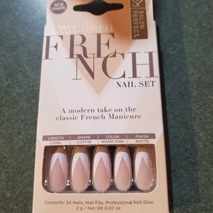 Salon Perfect French Nail Set  - Picture 1 of 2