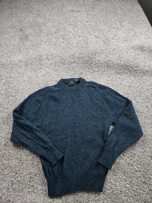 Vintage Eddie Bauer Sweater Men Small Green Shetland Wool Pullover Crew Neck 90s - Image 1 of 4