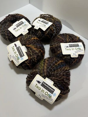 Hilo Schachenmayr DOS EN UNO #11 mezcla acrílico/lana/poliéster 50 gr ea. Juego de 5 Foto 1 de 4