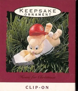 1993 Dated Hallmark Keepsake Home For Christmas Bunny Ornament NIB NEW IN BOX  - Picture 1 of 1