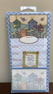 New Debi Hron Cat Birdhouse Magnetic Weekly Note Pad Set 2002 Main Street Press - Picture 1 of 2
