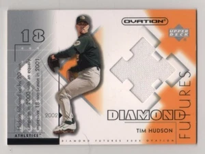 2002 UD Ovation Diamond Futures #TH Tim Hudson Athletics Game Used Jersey BV$10 - Picture 1 of 1