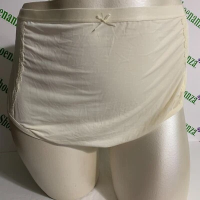 Catherines Brief Panties Underwear Nylon Blend Ivory Off White Plus 14 or 4X - Image 1 of 4