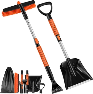 35" Ice Scraper with Snow Brush for Car and Snow Shovel, Stretchable Snow Remove - Picture 1 of 6