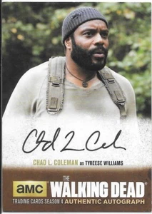 The Walking Dead Chad L. Coleman come Tyreese Williams cartolina firmata - Foto 1 di 2
