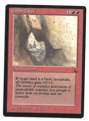 Magic the Gathering ~ MTG ~ 1x Goblin Caves ~  M/NM ~ THE DARK - Image 1 of 2