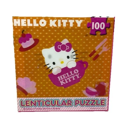 Новый 100-Pc Hello Kitty на Sanrio линзовидный головоломка 12 «x 9» кардинал - Изображение 1 из 4