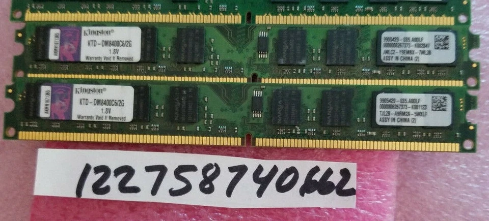 4GB KIT 2x2GB PC2-6400 DDR2-800 Dual Channel 240pin DIMM Desktop Memory 1.8VOLT  - Image 1 of 1