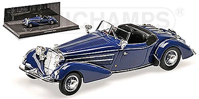 Horch 855 Special Roadster 1938 Blu L.E. 336 Pcs. 1:43 Minichamps - Immagine 1 di 4