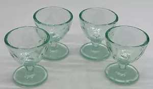 Eierbecher aus grünem Glas 4er Set Ostern Frühling Deko - Bild 1 von 2