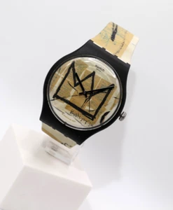 Neu Swiss Made Swatch UNTITLED BY JEAN-MICHEL BASQUIAT SUOZ355 ART 41MM ART Work - Bild 1 von 8