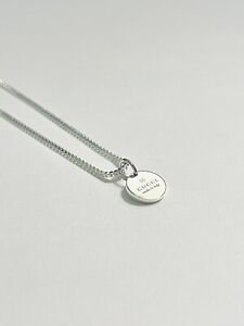 Gucci .925 Silver Circle Pendant on Chain/Necklace