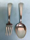Sterling Silver Monogrammed Child’s Fork (4 1/4”) and Spoon (4 1/2”)
